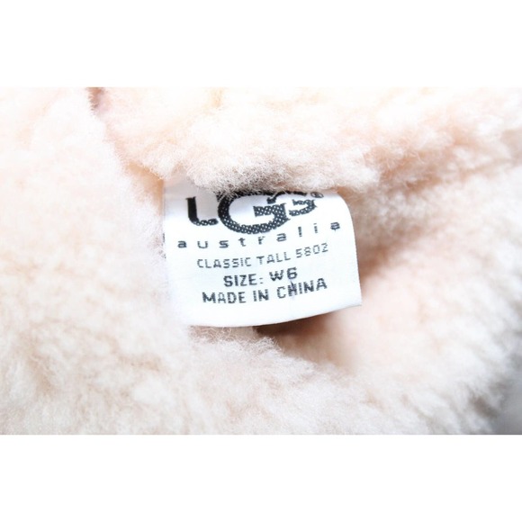 UGG Classic Tall Romantic Floral Leather Suede Sheepskin Lined Boot W 6 H13912 - Picture 10 of 12